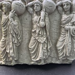 Greek Pla/ster (plastic) Relief Frieze Roman times sculptures toga Decor 15×11”!