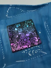 Beautiful Blue Art Glass Plate Dish Fun