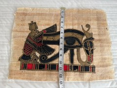 Egyptian Papyrus Eye of Horus Hand Painted 12×16 Wall Art Decor