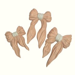 Vintage Homco Pink Bow Wall Hangings Set Of 3 Nursery Decor 1990s Girls Room Bed