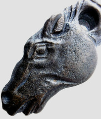 300 BC Ancient Carved Engraved Gemstone Pendant Medallion Amulet Horse Head