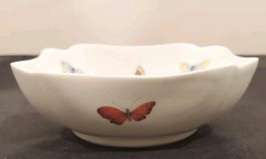 Vintage Limoges France Square Butterfly Bowl Dish