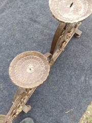 WROUGHT IRON CANDELABRA. RARE. HEAVY. FIVE CANDLES. 37 IN WIDE! 30 Lb? Italian?