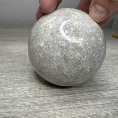 Granite Marble Polished Orb Sphere Ball White & GraySolid 3”Decorative VTG Heavy