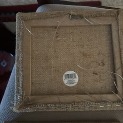 3 VTG Wine Bottle & Hotel De Paris Picture 8” X 9”on Burlap Neutral Colors