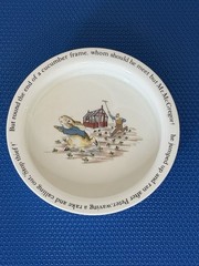 Vintage 1980s Wedgewood Bone China Featuring Peter Rabbit Plate Bowl 2 Cups