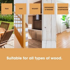 Furniture Clinic Danish Oil Wood Finish 17oz Satin Finish for Oak Pine Teak