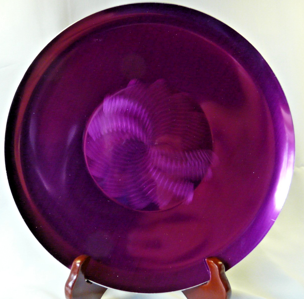 Vintage 1960s Olden Design Norway Starburst Pattern Enameled Aluminum 10″ Plate