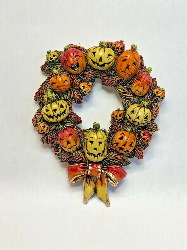 Neil Eyre Eyredesigns Halloween Ombré Thanksgiving Pumpkin Patch Wreath Magnet