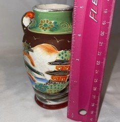 Antique Moriage Hand Painted Ceramic Vase – Made in Japan 5” Fun
