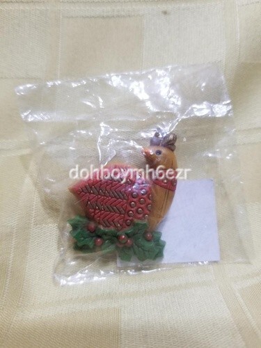 Hallmark Partridge Holly Christmas pin in original packaging