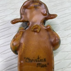1980’sORIGINAL Christina Mae Risley Resin Figurine Ornament Country Gallery 4.5”