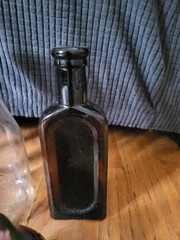 Group LOT ANTIQUES COLLECTIBLES BRASS Old Glass Bottles Adv. Mid-Century 1800’s