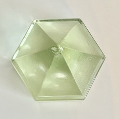 Vintage Nautical Light Green Glass Ship’s Deck Prism Maritime Hexagonal Heavy