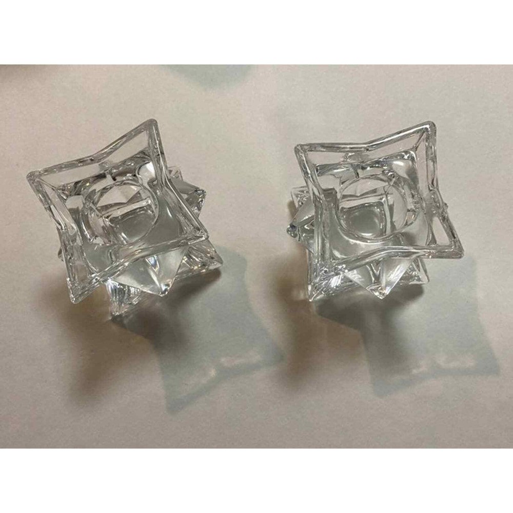 24% Lead Crystal Star Candle Holders