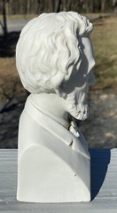 Antique Rare 19th C European Porcelain Bisque Parian Ware Bust Abraham Lincoln