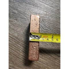 Copper Bullion Bar Rose Gold Hand Poured Cast Metal Ingot