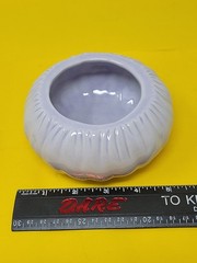 Vintage Ceramic Pottery Trinket Dish Bowl Planter Ombré Blue Paint Signed 1993