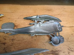 Vintage 1975 Sexton Homco Airplanes Wall Decor Set of 3 Cast Metal Planes