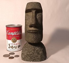RAPA NUI vtg easter island tiki bar statue bobblehead stone rock toy man cave