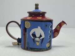 Charlotte Di Vita Bass Drummer Minature Teapot Enamel Numbered John Clementson