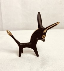 MCM Taxco Mexico Mixed Metal Donkey Brass Copper Metales Casados Figurine VTG