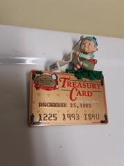 Enesco Treasury Card Ornament With original packaging! Vintage 1993