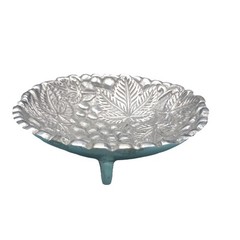 Adorable ❤️ Cast Aluminum Trinket Dish Tray Grapes 4 1/2 Inches Across Fun