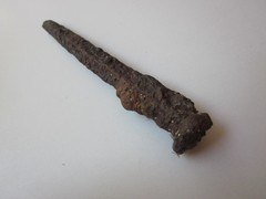 very rare ancient Roman iron nail for crucifixion 1-2 century AD.