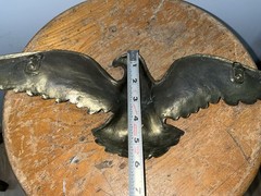 Vintage 19 Inch Cast Aluminum Eagle – Very Good Condition, Brass Color