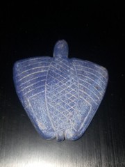 Ancient rare Lapis lazuli big etched design amulet from Afghanistan