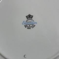 Edwardian Fine Bone China Plate Westie Terrier Puppies Floral Gold Rim