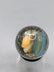 .59″ Vintage Cat Eye Hybrid Sparkler Marble- Akro Master Marble King Vitro – J63