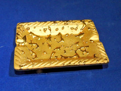 Vintage Un marked Weeping Bright Gold. 22K Gold Ashtray Hand Made in USA