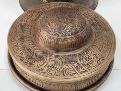 Rare Big Size Ottoman Islamic Brass Metal Box Inscribed quran verses