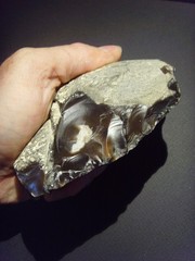 Lower Paleolithic – Superb Acheulean lateral scraper. c.450,000 BP.