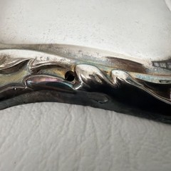Vintage Engraved FATHER Metal Casket Coffin Marker Grave Memorial Plaque