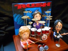 Rush Music Band by John Lamouranne The Egg Man Sculpture 2014 behind Glass RARE