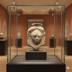 Nefertari Stone Face Statue Ancient Egyptian Relief Pharaonic Collectible Art BC