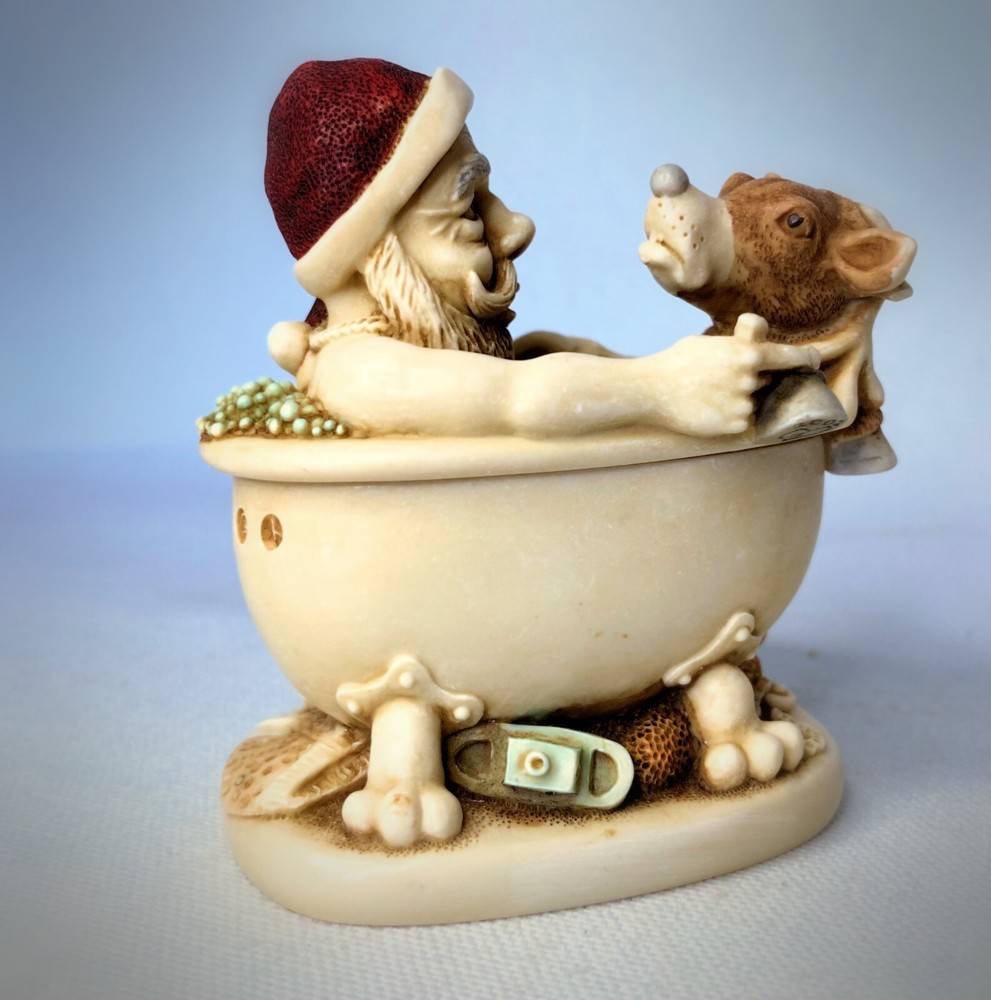 Harmony Kingdom, Timed Editions, Holiday, HOLY WATER, Santa, Retired 2002, NIB