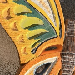 Vtg Syroco Butterfly USA Wall Hanging MCM 1968 7086 Painted