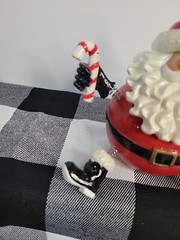 Jiggling Santa Ceramic Figurine Fitz & Floyd Gift Gallery Christmas Bobblehead