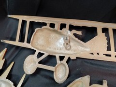Homco Cast Metal 1975 Aviation Planes Airplane USA Wall Art Vintage Set of 3