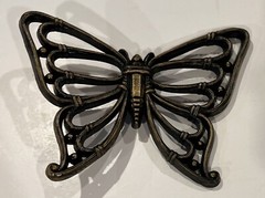 Vintage Homco/ Dart Butterfly Faux Rattan Wall Decor Set of 3, Made In USA