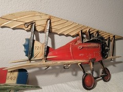 Sexton Airplanes Cast Metal Wall Set o 5 Original Paint 2 Sizes USA Made VIntage