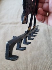Vintage Wall Hook Bremen Town Musicians Cast Aluminum USSR 8 Hooks 1970s