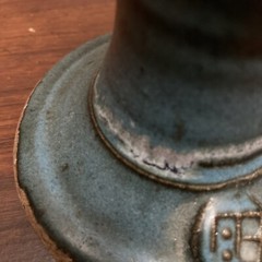 Vintage Pair 7”- 8”Middle Eastern Islamic Oil Lamp Glazed Stone Unknown Age