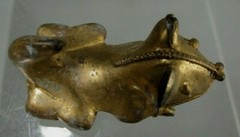 Fine Pre Columbian STYLE Tairona Tumbaga Feline Pin/Pendant Effigy ca. 20th c.