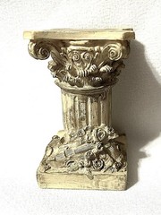 MINIATURE VINTAGE PEDESTAL DISPLAY STAND FOR SMALL KNICK KNACKS 4.5″ X 2.5″