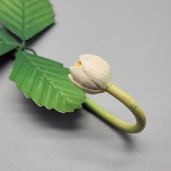 Tole Strawberry Fruit Wall Hook Toleware White Flower Farmhouse Cottagecore 8″